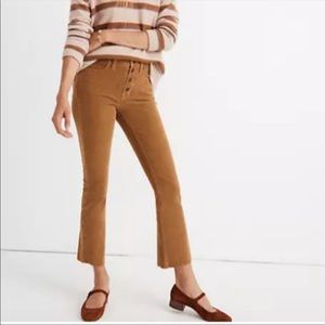 Madewell Cali Demi-Boot Corduroy Edition Raw Hem Gold Size 27